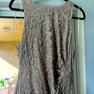 Long mother of the bride dress.